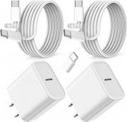 Fast iPad Charger,iPad Charger Fast Charging 2Pack Wall Chargers Plug Adapter Type C USB C to C Cable Cord 6ft for iPad Pro 12.9,iPad Pro 11/13inch(M4),iPad Air 5th/4th,iPad mini 6/7,iPad 10/11th(A16)